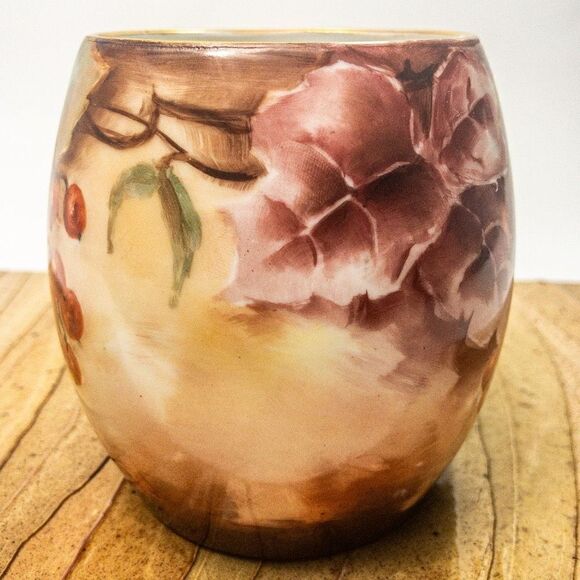 Antique T&V Limoges Porcelain Artist Signed Coffee Mug France - Picture 2 of 10